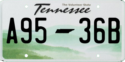 TN license plate A9536B