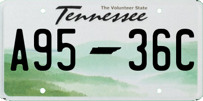 TN license plate A9536C