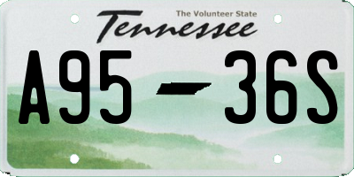TN license plate A9536S