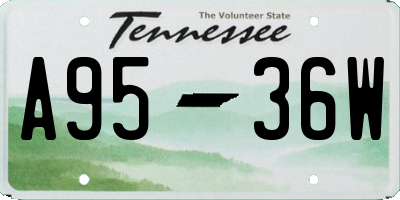 TN license plate A9536W