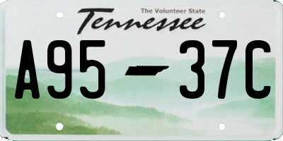 TN license plate A9537C