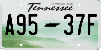 TN license plate A9537F