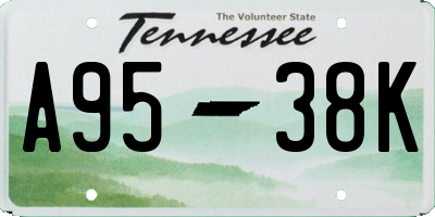 TN license plate A9538K