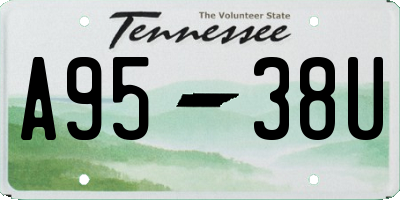 TN license plate A9538U