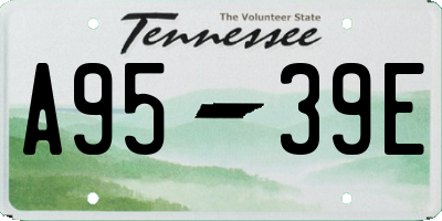 TN license plate A9539E
