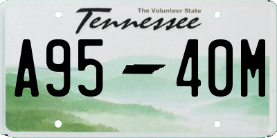 TN license plate A9540M