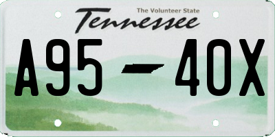 TN license plate A9540X