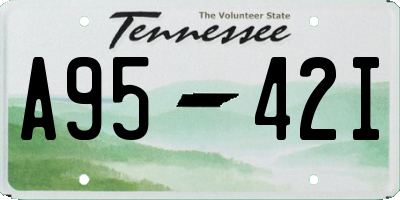 TN license plate A9542I