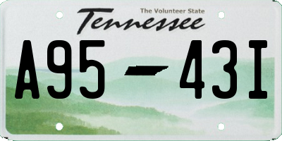 TN license plate A9543I