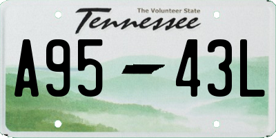 TN license plate A9543L