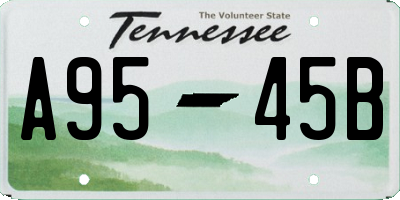 TN license plate A9545B