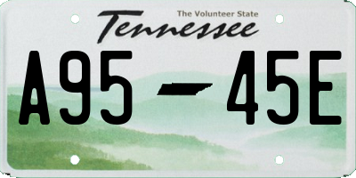TN license plate A9545E