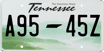 TN license plate A9545Z