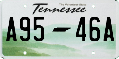 TN license plate A9546A