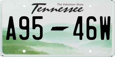 TN license plate A9546W