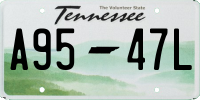 TN license plate A9547L