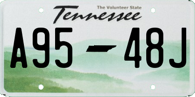 TN license plate A9548J