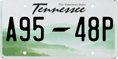 TN license plate A9548P