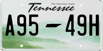 TN license plate A9549H
