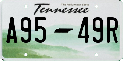 TN license plate A9549R