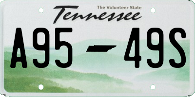 TN license plate A9549S