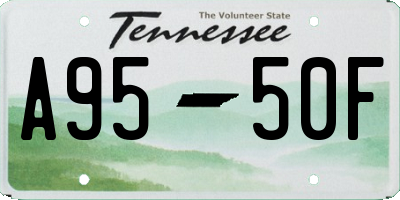 TN license plate A9550F