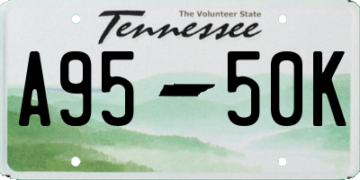 TN license plate A9550K