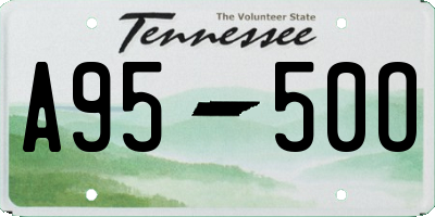 TN license plate A9550O