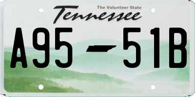 TN license plate A9551B