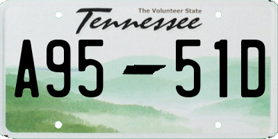 TN license plate A9551D