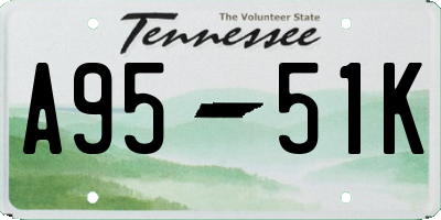 TN license plate A9551K