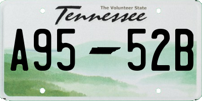 TN license plate A9552B