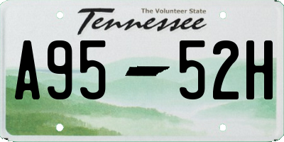 TN license plate A9552H