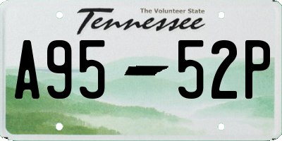 TN license plate A9552P