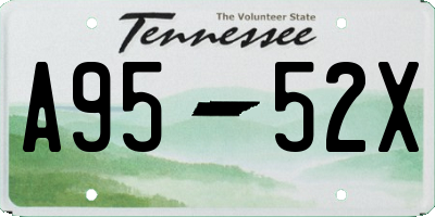 TN license plate A9552X