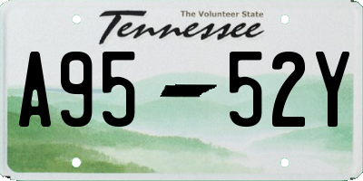 TN license plate A9552Y