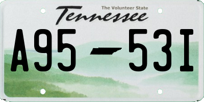 TN license plate A9553I