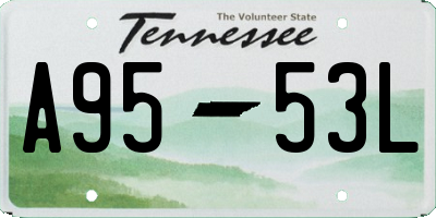 TN license plate A9553L