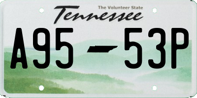TN license plate A9553P