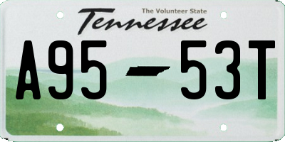 TN license plate A9553T