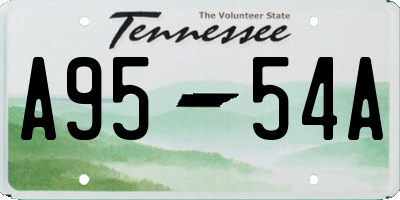 TN license plate A9554A
