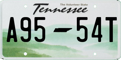 TN license plate A9554T