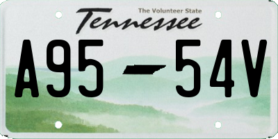 TN license plate A9554V