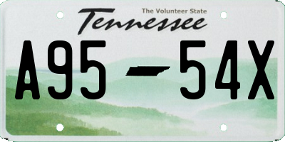 TN license plate A9554X