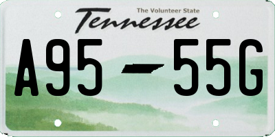 TN license plate A9555G