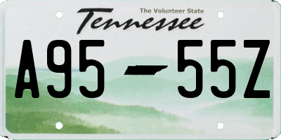 TN license plate A9555Z