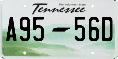 TN license plate A9556D