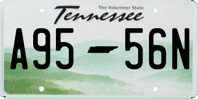 TN license plate A9556N
