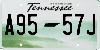 TN license plate A9557J