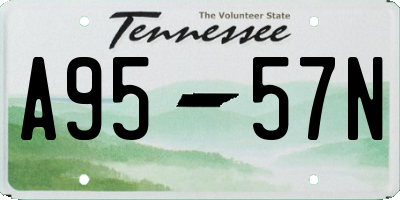 TN license plate A9557N